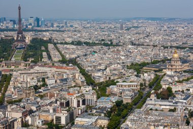 Paris, Fransa şehir manzarası. Eyfel Kulesi Napolyon 'un Mezarına.