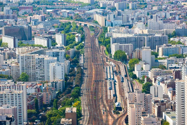 Paryż Francja Pejzaż Miejski Południe Główny System Kolejowy Kieruje Się — Zdjęcie stockowe