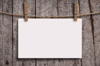 Ahşap küçük not kağıdına