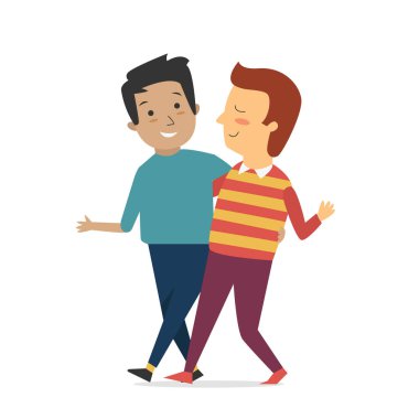 Happy gay couple vector Happy gay couple vector