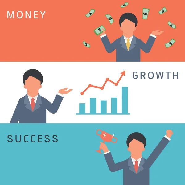 Money Success Growth — Stock Vector