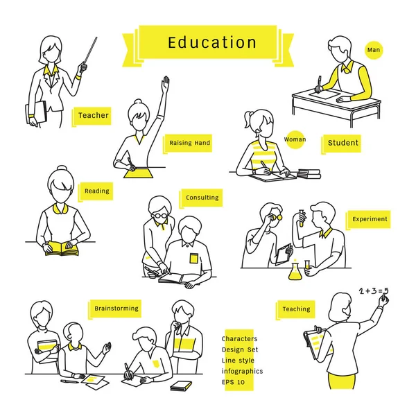 Onderwijs Infographic Set — Stockvector