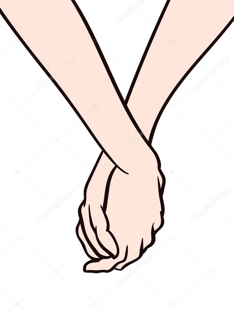 hand holding together