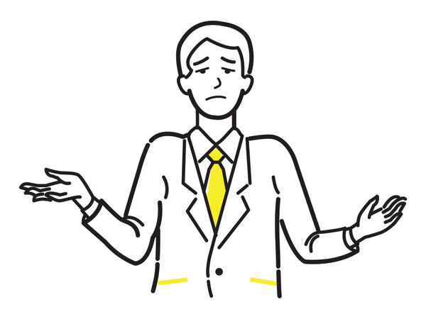Бизнесмен пожимает плечами

