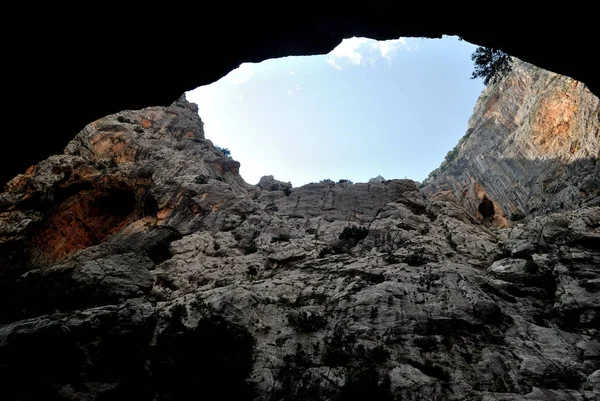 Vista Desde Interior Del Cañón Gorropu — Foto de Stock