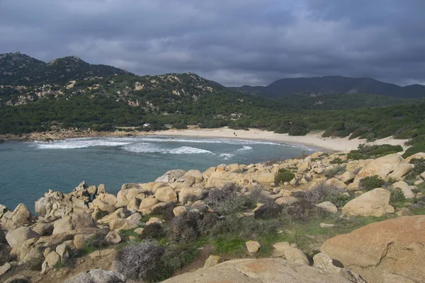Вид Пляж Кала Чиполла — стоковое фото