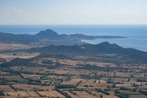 Panorama Monte Minniminni Tle Capo Ferrato — Zdjęcie stockowe