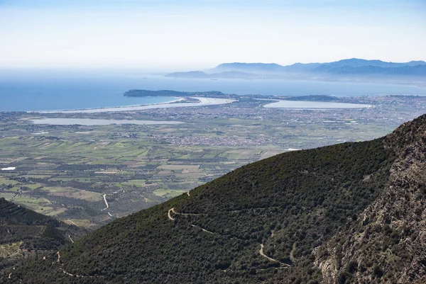 Pohled Záliv Cagliari Monte Tratzalis — Stock fotografie