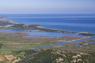 The coast of Muravera from Monte Liuru clipart