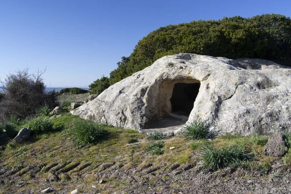 Vista Domus Janas Domu Orcu Imagem De Stock