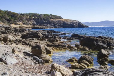 Porto Pineddu kıyısında.