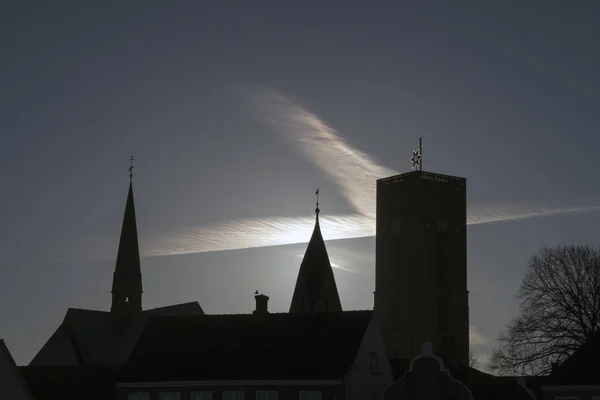 Ribe Domkirke v protisvětle — Stock fotografie