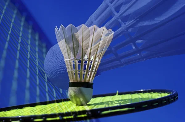 Closeup badminton play — Fotografia de Stock