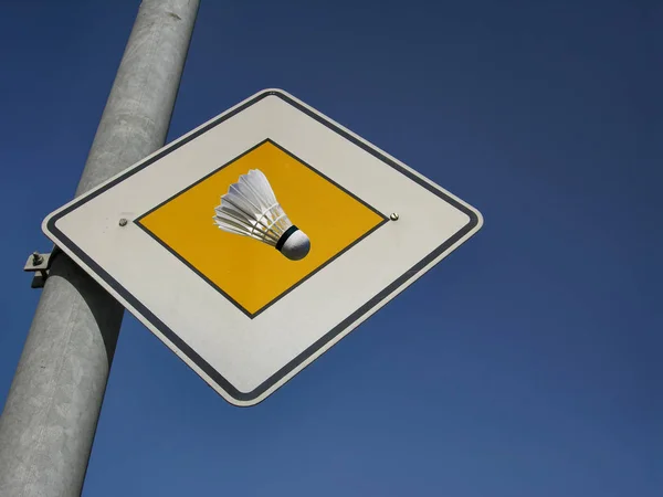 Badminton sign high up — Stock Photo, Image