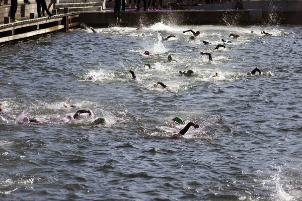 Gara di triathlon Challenge Fredericia — Foto Stock