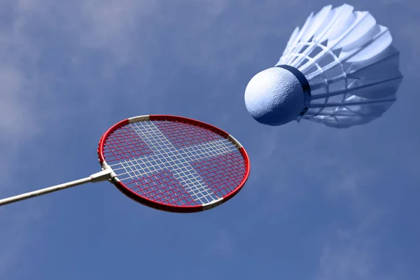 Ação de badminton artístico — Fotografia de Stock