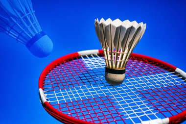 Soyut badminton raket ve raketle
