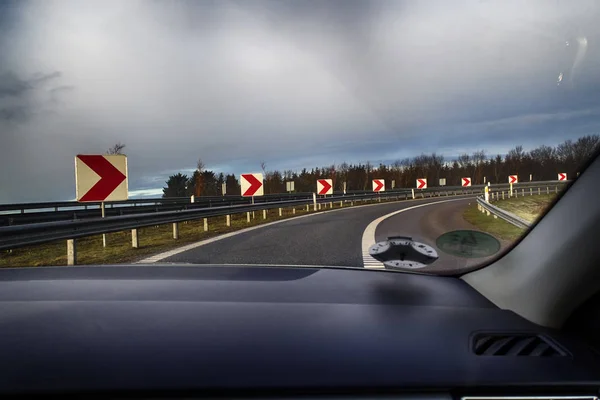 Highway exit road — Stock Photo, Image