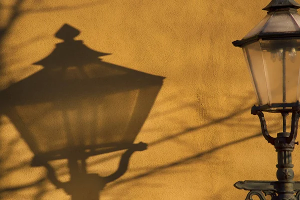 Closeup vintage lamp and shadow — Stock Photo, Image