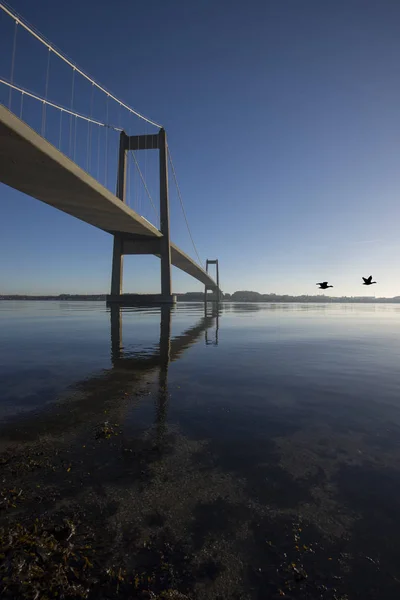 Ponte sospeso danese celeste — Foto Stock