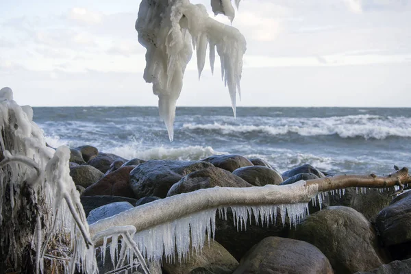 Costa danese paesaggio invernale . — Foto Stock