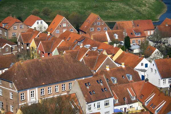 Yukarıda da görüleceği Danimarka Kraliyet Ribe şehir. — Stok fotoğraf
