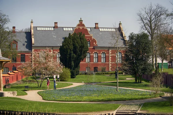 Ribe kunstmuseum en Museum tuin — Stockfoto