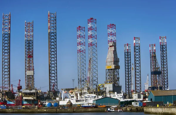 En del av Esbjergs hamn i Danmark — Stockfoto