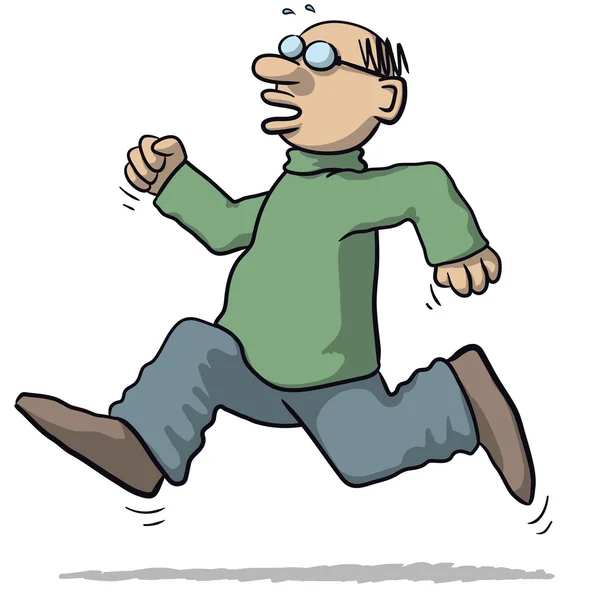 Ilustración de un hombre corriendo — Vector de stock