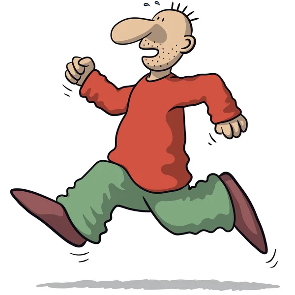Ilustración de un hombre corriendo — Vector de stock
