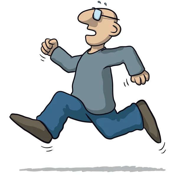 Ilustración de un hombre corriendo — Vector de stock