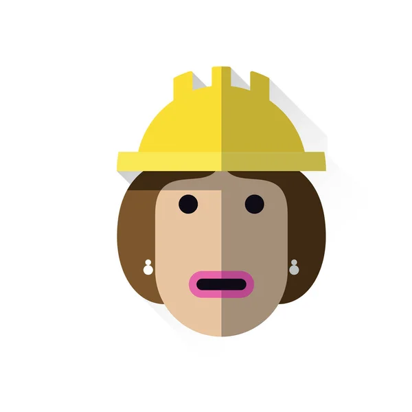 Werkende vrouw met helm — Stockvector