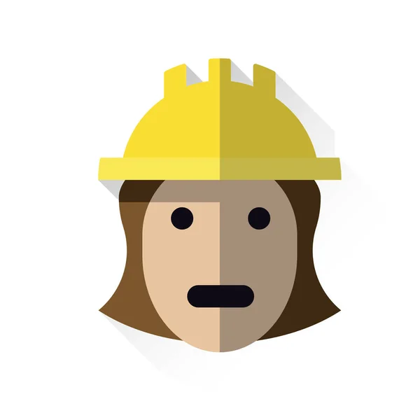 Werkende vrouw met helm — Stockvector