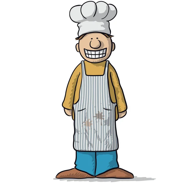Chef sonriente con sombrero — Archivo Imágenes Vectoriales