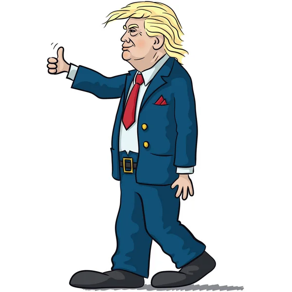 Caricature du président américain Trump — Image vectorielle