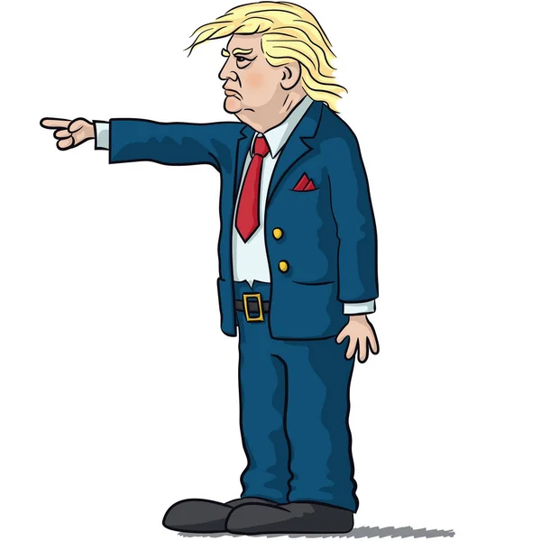 Caricature du président américain Trump — Image vectorielle