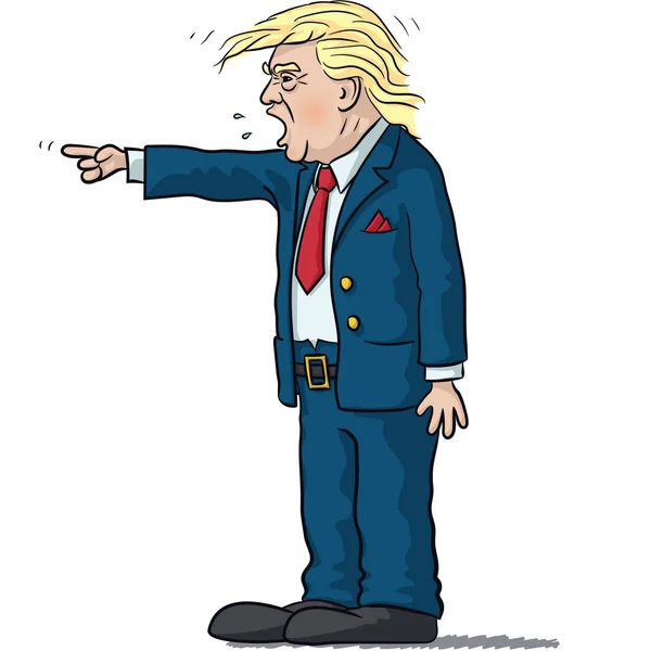 Caricature du président américain Trump — Image vectorielle