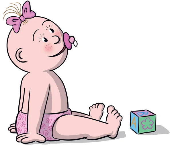 Ilustração do recém-nascido — Vetor de Stock
