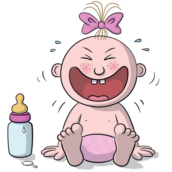 Illustration des lachenden Babys — Stockvektor