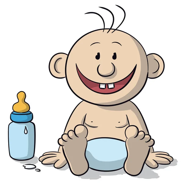 Ilustracja z baby laughing — Wektor stockowy