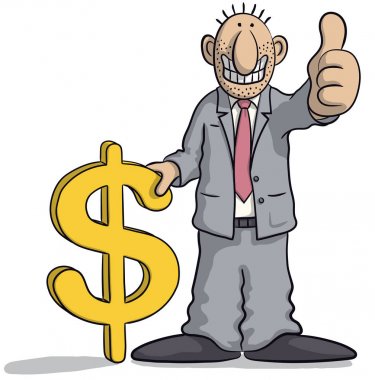 dolar işareti olan adam