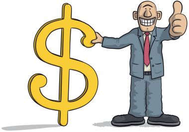 dolar işareti olan adam