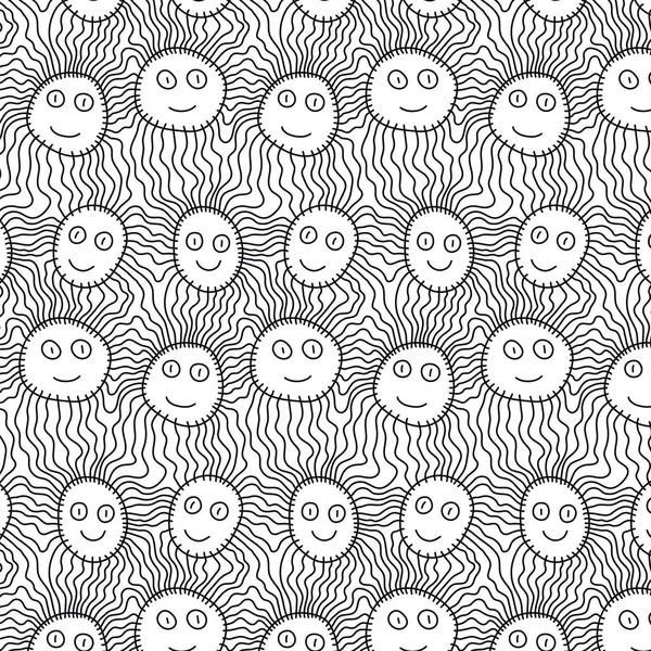 Muster mit Gesichtern — Stockvektor
