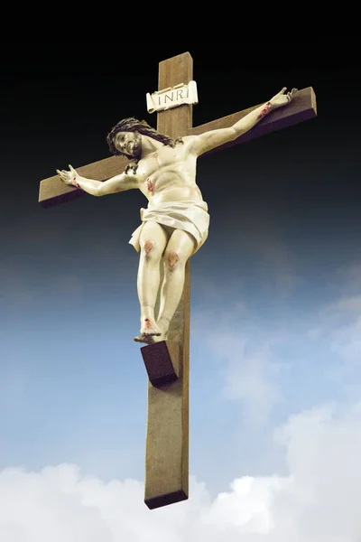 Jezus Christus Gekruisigd Aan Het Kruis — Stockfoto