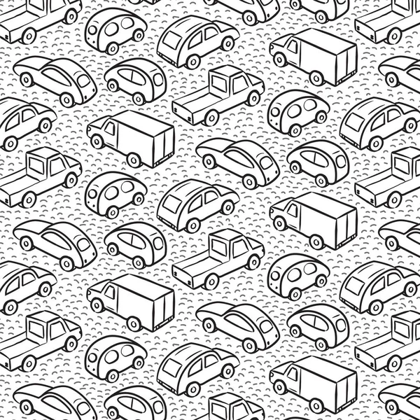 Repetitive pattern with transport cars — Stock Vector