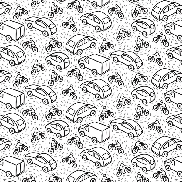 Repetitive pattern with transport cars — Stock Vector