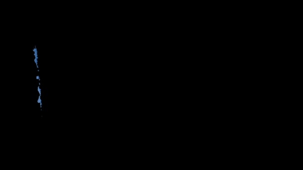 Флаг Сент-Люсии, нарисованный мазком кисти — стоковое видео