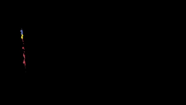 Прапор Свазіленду, намальований пензлем. — стокове відео