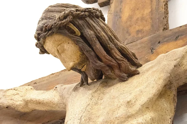 Träkrocifix Kyrkan San Sebastiano Rom — Stockfoto