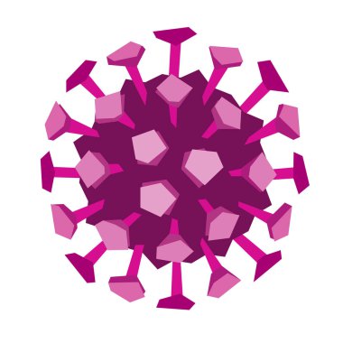 Covid-19 simgesi, Coronavirüs 'ün vektör çizimi